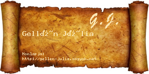 Gellén Júlia névjegykártya