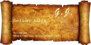 Gellén Júlia névjegykártya